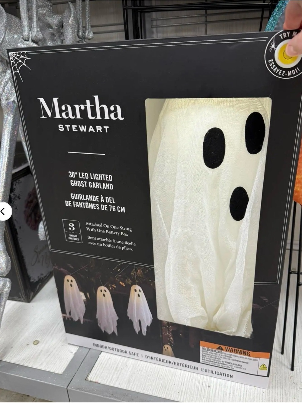 Martha Stewart White Ghost Garland